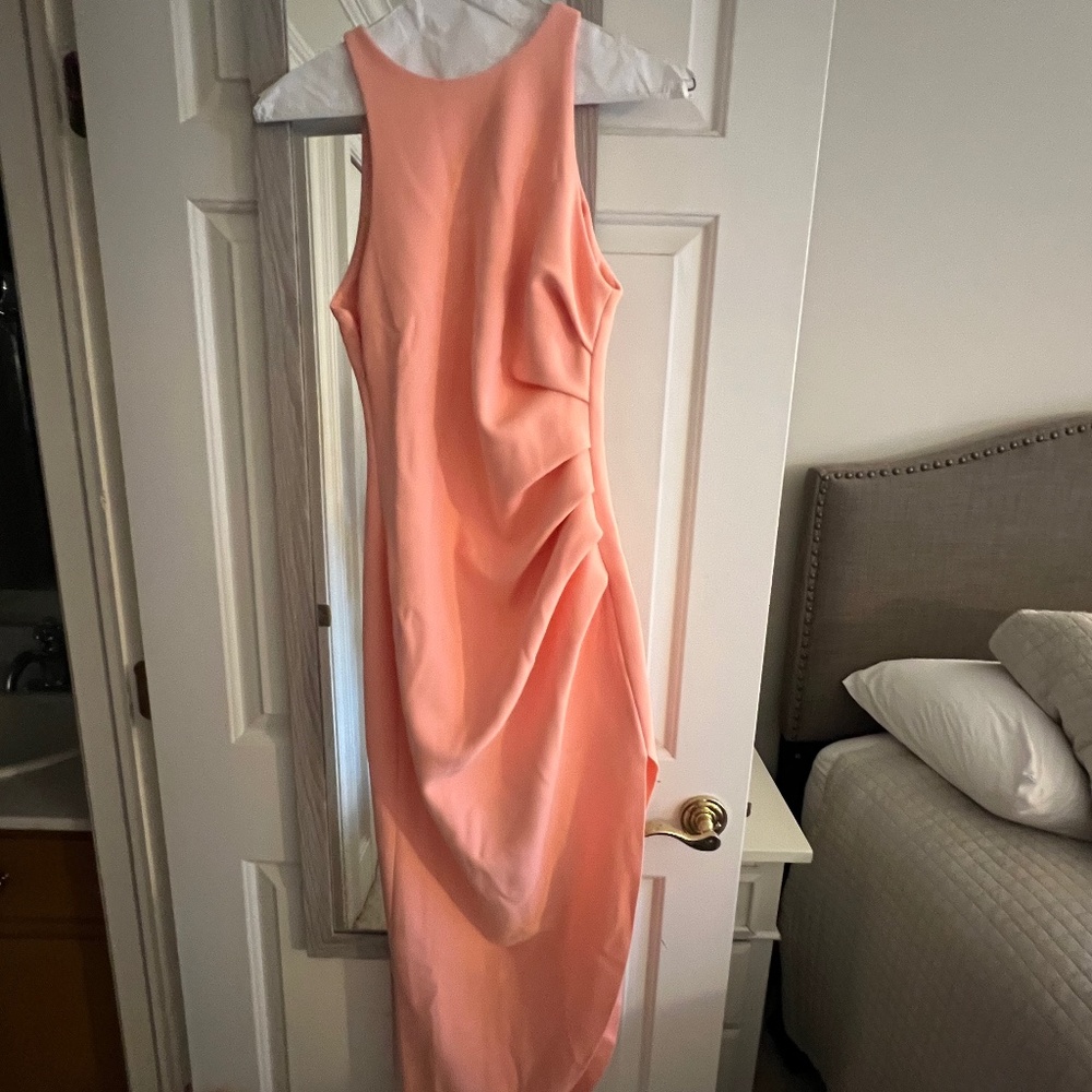 MISHA Ida Gathered Side Midi-Dress